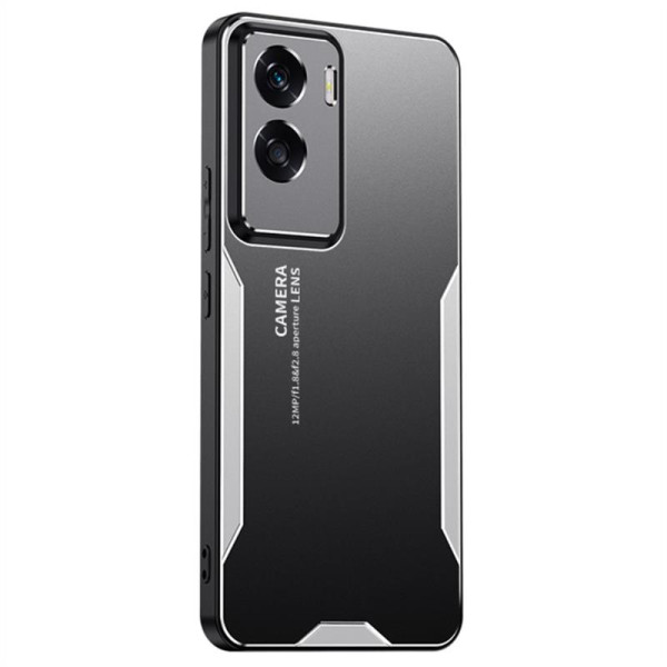 Алуминиев гръб за Honor 90 Lite 5G - черен със сива рамка