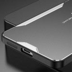 Алуминиев гръб за Honor 90 Lite 5G - черен със сива рамка - 1
