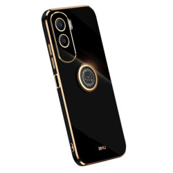 Силиконов гръб със стойка тип пръстен марка XINLI за Honor 90 Lite 5G - черен
