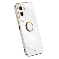 Силиконов гръб със стойка тип пръстен марка XINLI за Honor 90 Lite 5G - бял