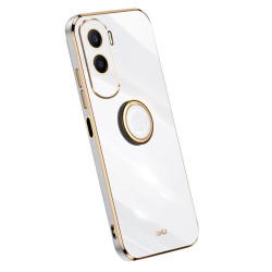 Силиконов гръб със стойка тип пръстен марка XINLI за Honor 90 Lite 5G - бял