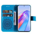 Кожен калъф тип портмоне с мандала за Honor Magic5 Lite 5G - син - 2 Кожен калъф тип портмоне с мандала за Honor Magic5 Lite 5G - син - 2