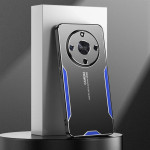 Алуминиев гръб за Honor Magic6 Lite 5G - черен със синя рамка - 0