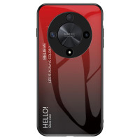 Силиконов кейс със стъклен гръб за Honor Magic6 Lite 5G - червен градиент