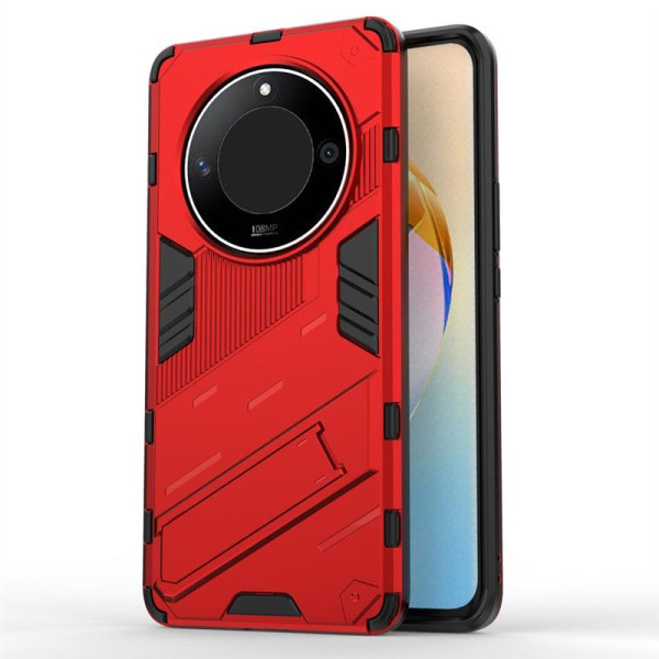 Хибриден гръб със стойка марка BIBERCAS за Honor Magic6 Lite 5G - червен