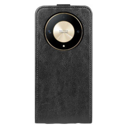 Кожен калъф flip за Honor Magic6 Lite 5G - черен
