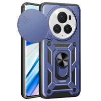 Хибриден гръб със стойка и слайдер за камера за Honor Magic6 Pro 5G - тъмно син
