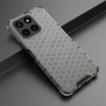 Хибриден гръб с ромбоидна шарка за Honor X6a - черен - 0