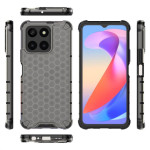 Хибриден гръб с ромбоидна шарка за Honor X6a - черен - 1
