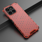 Хибриден гръб с ромбоидна шарка за Honor X6a - червен - 0