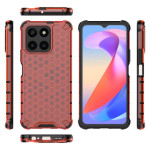 Хибриден гръб с ромбоидна шарка за Honor X6a - червен - 1