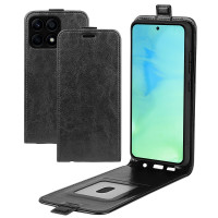 Кожен калъф flip за Honor X8a - черен