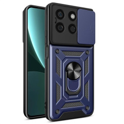 Хибриден гръб със стойка и слайдер за камера за Honor X8b - тъмно син