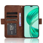 Кожен калъф тип портмоне с магнитна закопчалка за Honor X8b - кафяв - 2 Кожен калъф тип портмоне с магнитна закопчалка за Honor X8b - кафяв - 2