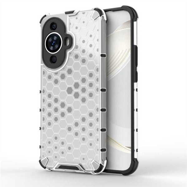 Хибриден гръб с ромбоидна шарка за Huawei nova 11/12s - бял