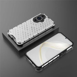 Хибриден гръб с ромбоидна шарка за Huawei nova 11/12s - бял - 2