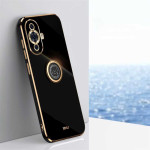 Хибриден гръб със стойка тип пръстен марка XINLI за Huawei Nova 11/12s - черен - 0