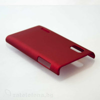 Пластмасов калъф за LG Optimus L5  - червен