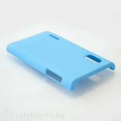 Пластмасов калъф за LG Optimus L5  - светло син