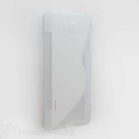Силиконов калъф за LG Optimus L7 със S-образен дизайн  - прозрачен