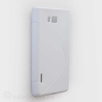 Силиконов калъф за LG Optimus L7 със S-образен дизайн  - бял