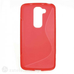 Силиконов калъф за LG G2 mini със S-образен дизайн - червен