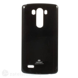 Гланциран силиконов калъф марка Mercury с лъскави частици за LG G3 &ndash; черен
