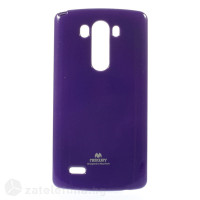 Гланциран силиконов калъф марка Mercury с лъскави частици за LG G3 – лилав