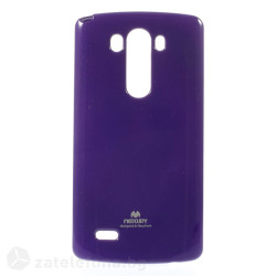 Гланциран силиконов калъф марка Mercury с лъскави частици за LG G3 &ndash; лилав