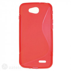 Силиконов калъф за LG L90 D405/D410 със S-образен дизайн - червен