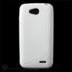 Силиконов калъф за LG L90 D405/D410 със S-образен дизайн - бял