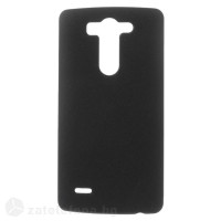 Пластмасов калъф за LG G3 S с пясъчна текстура - черен