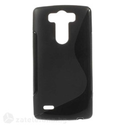 Силиконов калъф за LG G3 S със S-образен дизайн - черен