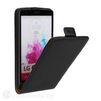Кожен калъф flip за LG G3 S - черен