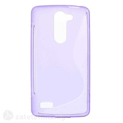 Силиконов калъф за LG L Bello със S-образен дизайн - лилав