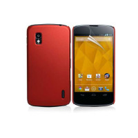 Пластмасов калъф за LG Nexus 4 - червен