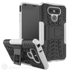 Двупластов калъф със стойка за LG G6 - бял