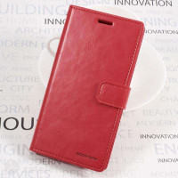 Кожен калъф тип портмоне модел Blue Moon, марка Mercury за LG G6 - червен