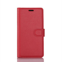 Кожен калъф тип портмоне за LG G6 - червен