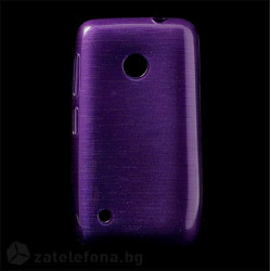 Силиконов калъф с бонбонена текстура за Nokia Lumia 530 &ndash; лилав