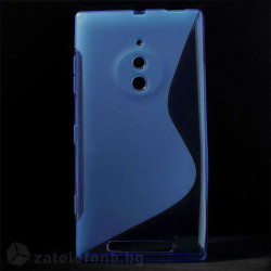 Силиконов калъф за Nokia Lumia 830 със S-образен дизайн - син