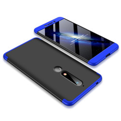 Цялостен гръб за Nokia 6.1( Nokia 6 2018) - черен със синьо
