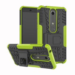 Двупластов гръб със стойка за Nokia 6.1( Nokia 6 2018) - зелен