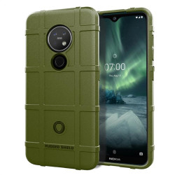 Подсилен силиконов гръб за Nokia 7.2 - тъмно зелен