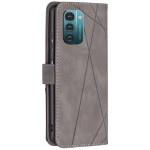 Кожен калъф тип портмоне за Nokia G11/G21 - сив - 1 Кожен калъф тип портмоне за Nokia G11/G21 - сив - 1