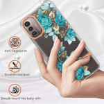 Силиконов гръб за Nokia G11/G21 - сини цветя - 0