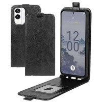 Кожен калъф flip за Nokia X30 5G - черен