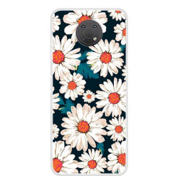 Силиконов гръб за Nokia G10/G20 - бели цветя