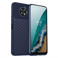 Подсилен силиконов гръб на черти за Nokia G50 5G - тъмно син