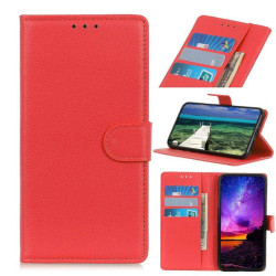 Кожен калъф тип портмоне за Nokia X10/X20 - червен